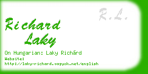 richard laky business card