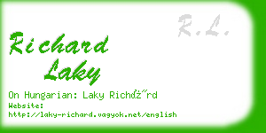 richard laky business card
